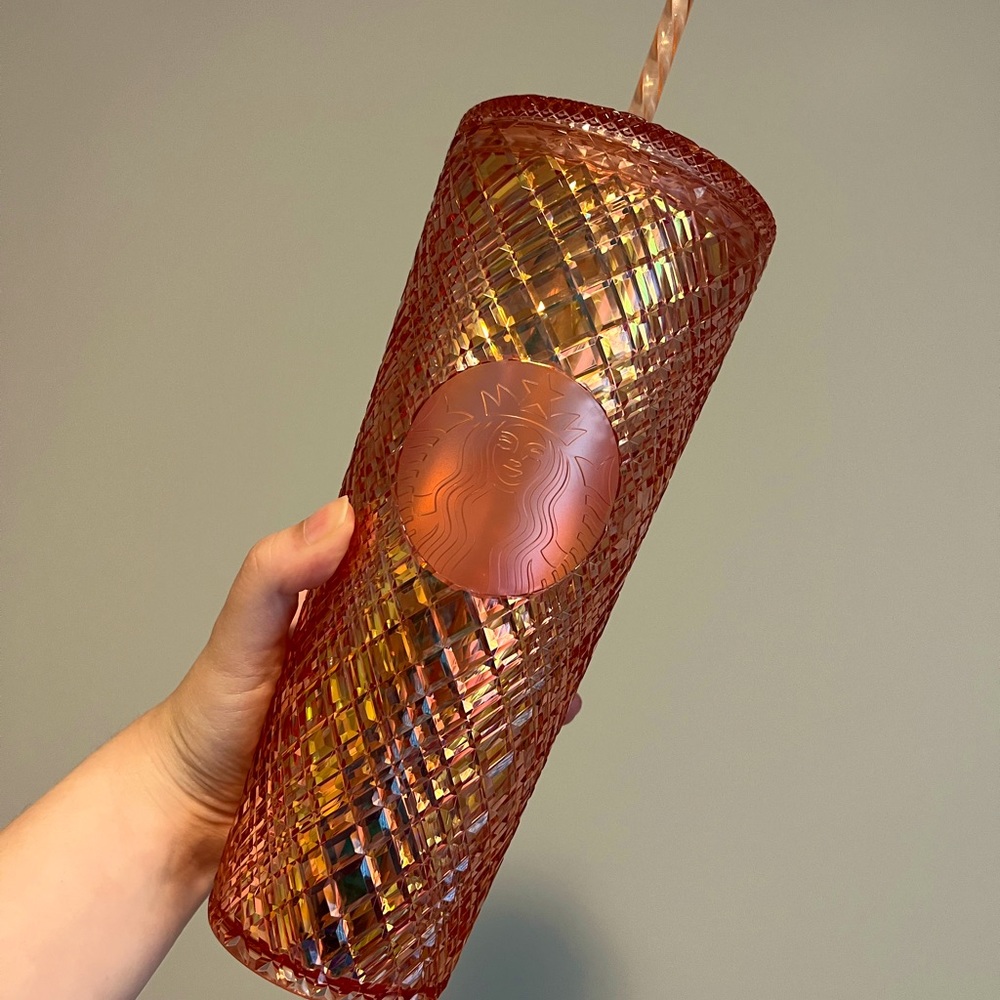 SOLD | Starbucks Holiday 2021 Rose Gold Jewled Venti 24oz Tumbler